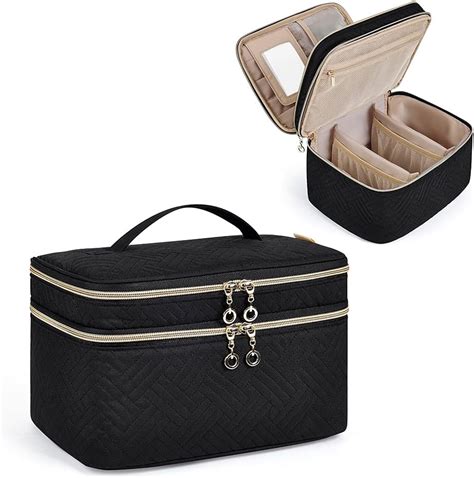 double makeup bag